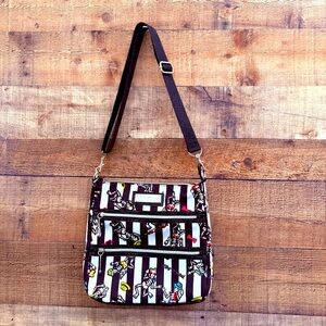 Stylish Black and White Striped Women's Bag